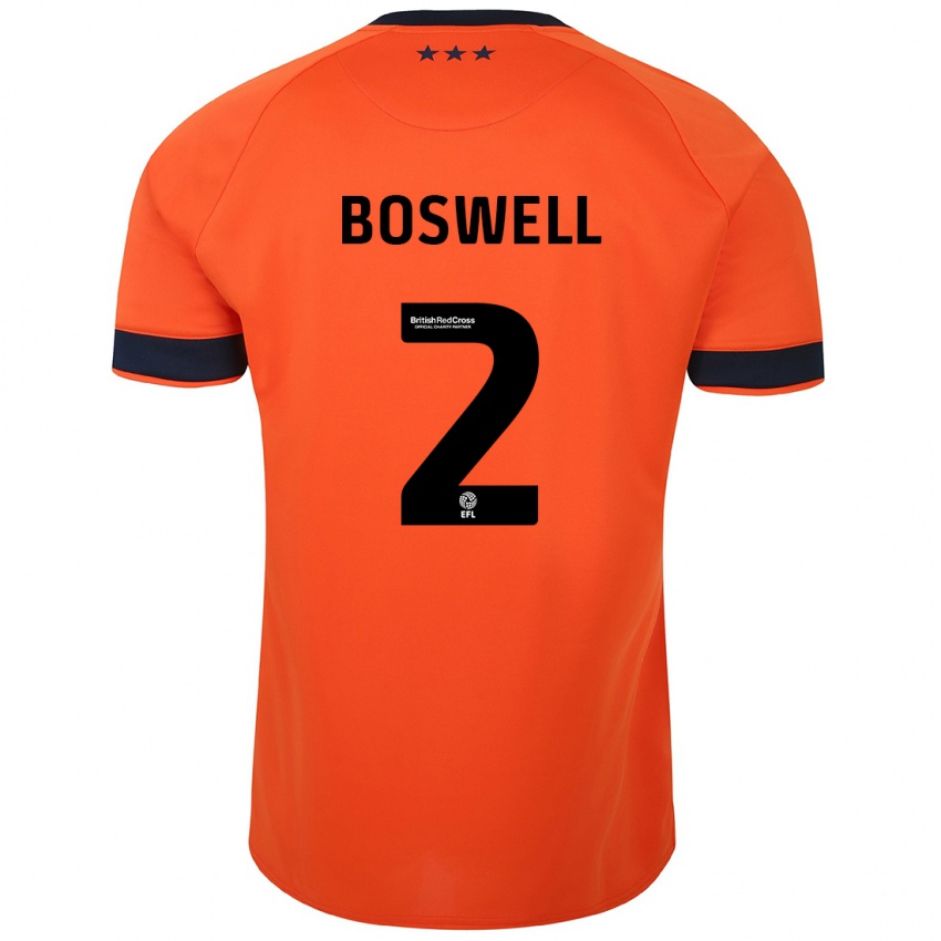 Børn Maria Boswell #2 Appelsin Udebane Spillertrøjer 2023/24 Trøje T-Shirt