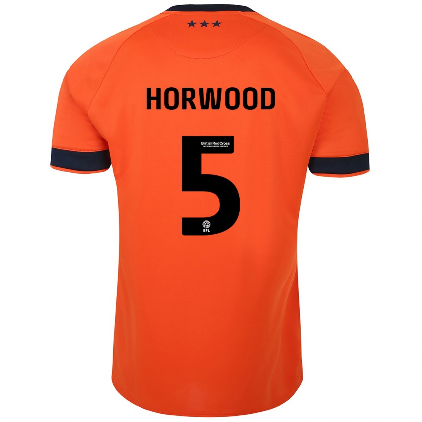 Børn Bonnie Horwood #5 Appelsin Udebane Spillertrøjer 2023/24 Trøje T-Shirt