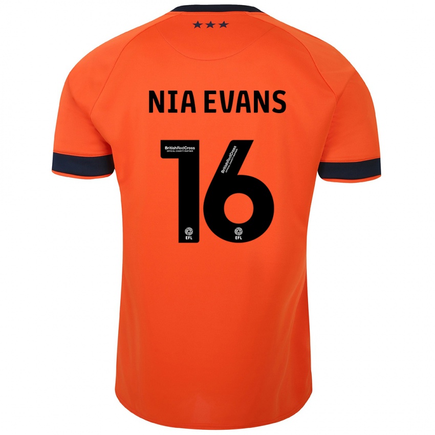 Børn Nia Evans #16 Appelsin Udebane Spillertrøjer 2023/24 Trøje T-Shirt