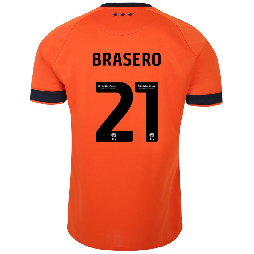 Børn Sarah Brasero-Carreira #21 Appelsin Udebane Spillertrøjer 2023/24 Trøje T-Shirt