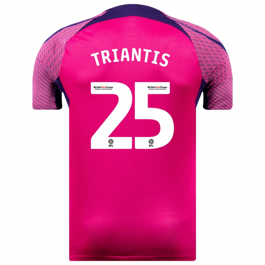 Børn Nectarios Triantis #25 Lilla Udebane Spillertrøjer 2023/24 Trøje T-Shirt