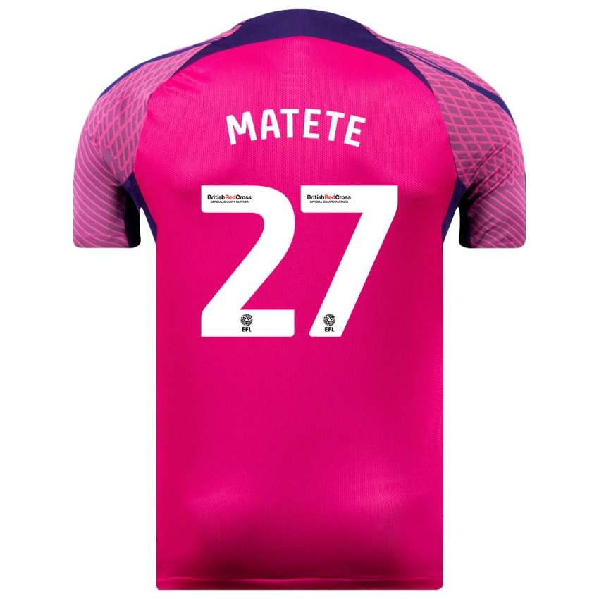 Børn Jay Matete #27 Lilla Udebane Spillertrøjer 2023/24 Trøje T-Shirt