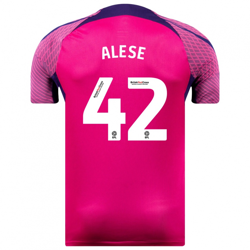 Børn Aji Alese #42 Lilla Udebane Spillertrøjer 2023/24 Trøje T-Shirt