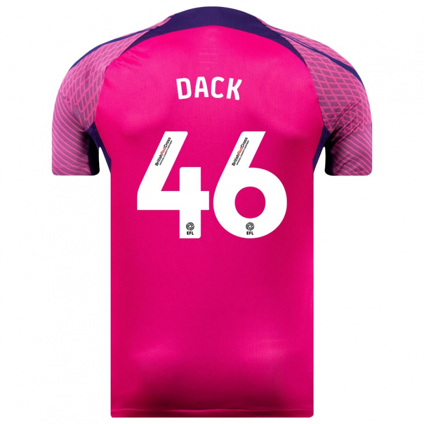 Børn Bradley Dack #46 Lilla Udebane Spillertrøjer 2023/24 Trøje T-Shirt