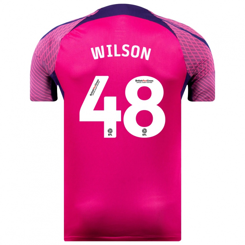 Børn Callum Wilson #48 Lilla Udebane Spillertrøjer 2023/24 Trøje T-Shirt