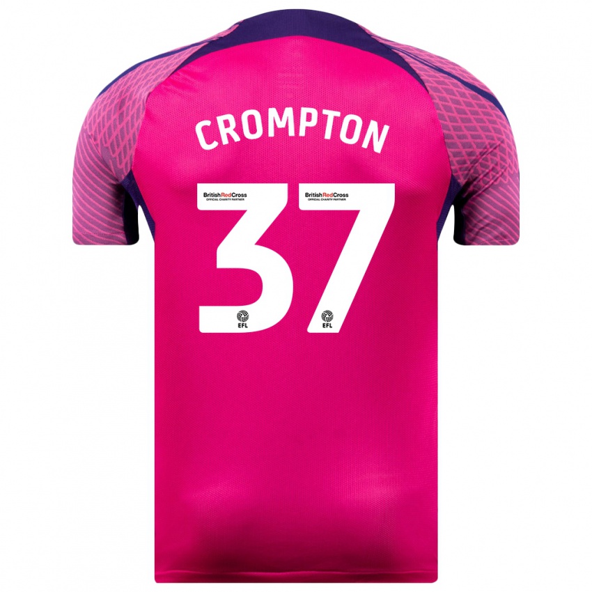 Børn Ben Crompton #37 Lilla Udebane Spillertrøjer 2023/24 Trøje T-Shirt