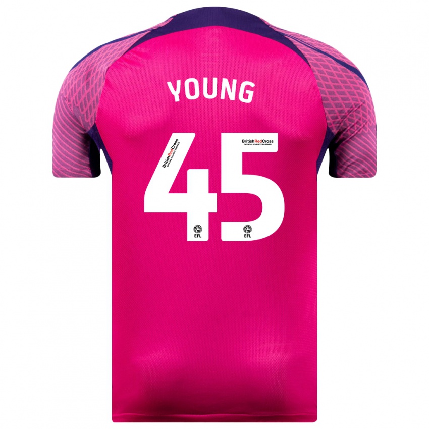 Børn Matthew Young #45 Lilla Udebane Spillertrøjer 2023/24 Trøje T-Shirt