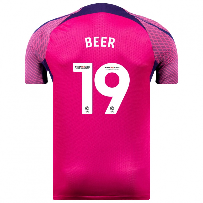 Børn Megan Beer #19 Lilla Udebane Spillertrøjer 2023/24 Trøje T-Shirt