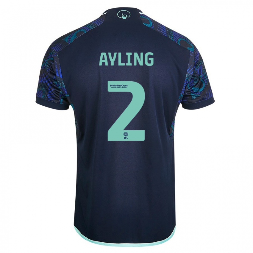 Børn Luke Ayling #2 Blå Udebane Spillertrøjer 2023/24 Trøje T-Shirt