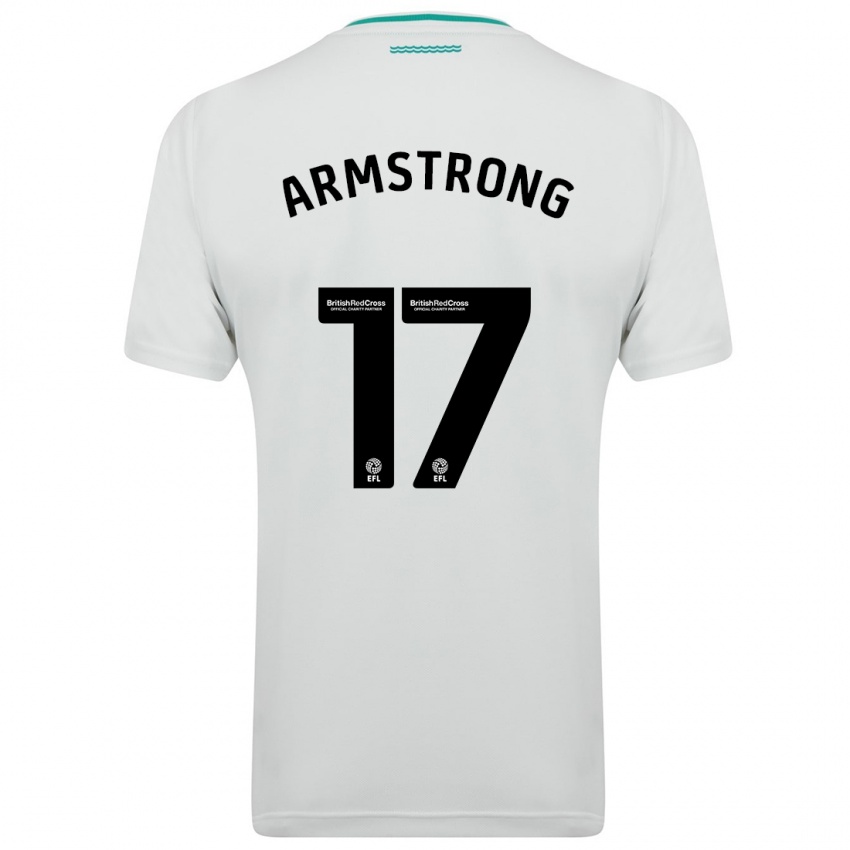 Børn Stuart Armstrong #17 Hvid Udebane Spillertrøjer 2023/24 Trøje T-Shirt