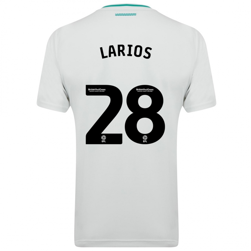Børn Juan Larios #28 Hvid Udebane Spillertrøjer 2023/24 Trøje T-Shirt