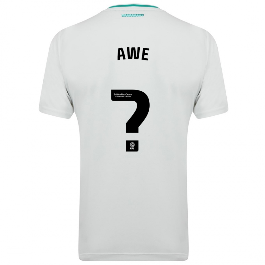 Børn Zach Awe #0 Hvid Udebane Spillertrøjer 2023/24 Trøje T-Shirt