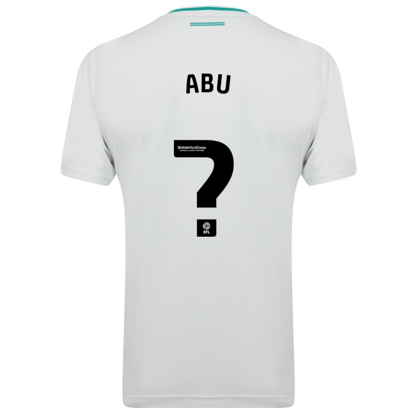Børn Derrick Abu #0 Hvid Udebane Spillertrøjer 2023/24 Trøje T-Shirt