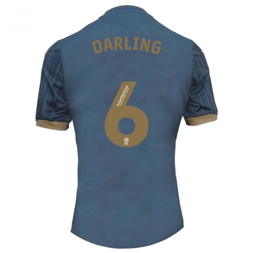 Børn Harry Darling #6 Mørk Blågrøn Udebane Spillertrøjer 2023/24 Trøje T-Shirt
