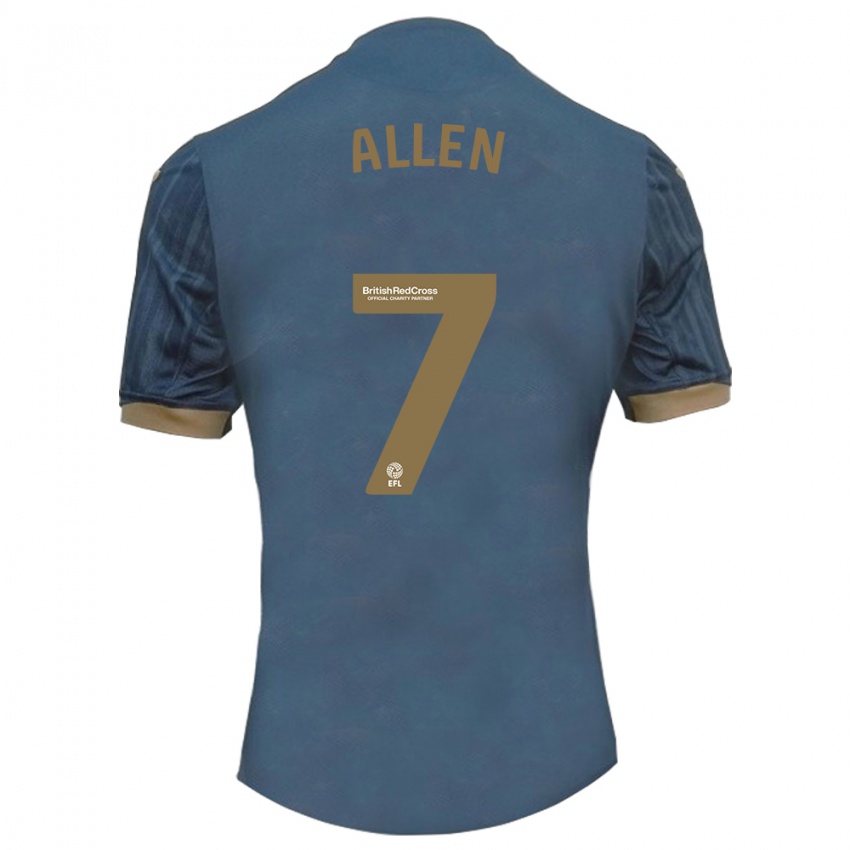 Børn Joe Allen #7 Mørk Blågrøn Udebane Spillertrøjer 2023/24 Trøje T-Shirt