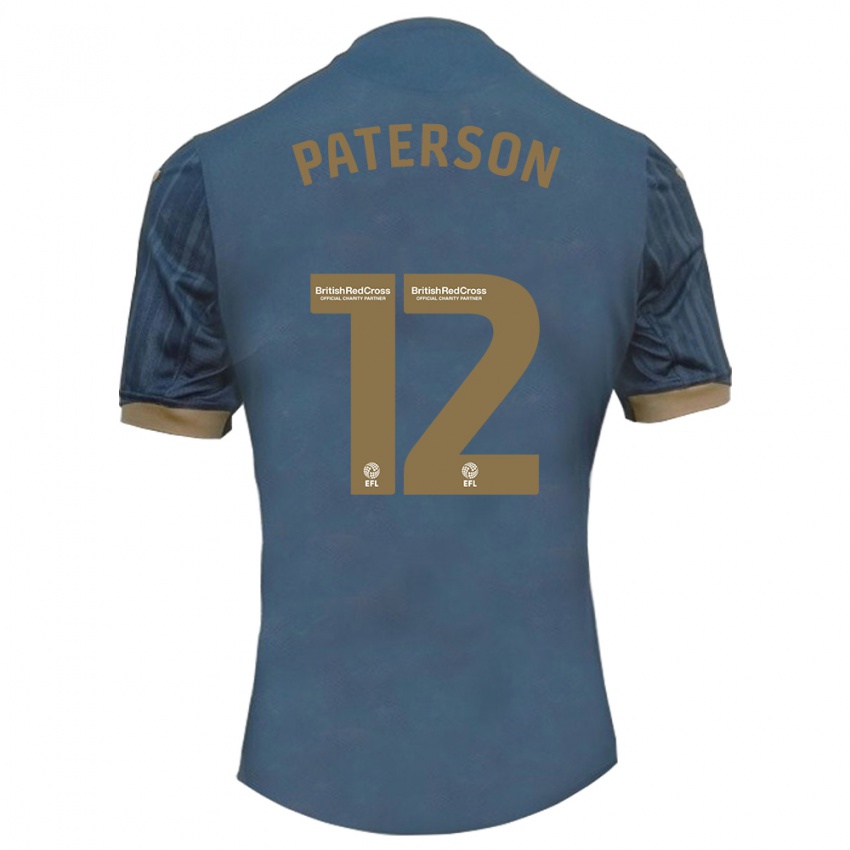 Børn Jamie Paterson #12 Mørk Blågrøn Udebane Spillertrøjer 2023/24 Trøje T-Shirt