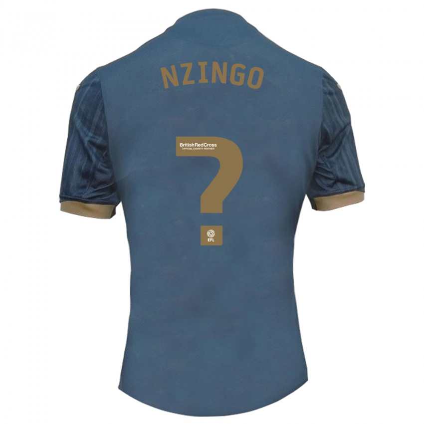Børn Glory Nzingo #0 Mørk Blågrøn Udebane Spillertrøjer 2023/24 Trøje T-Shirt