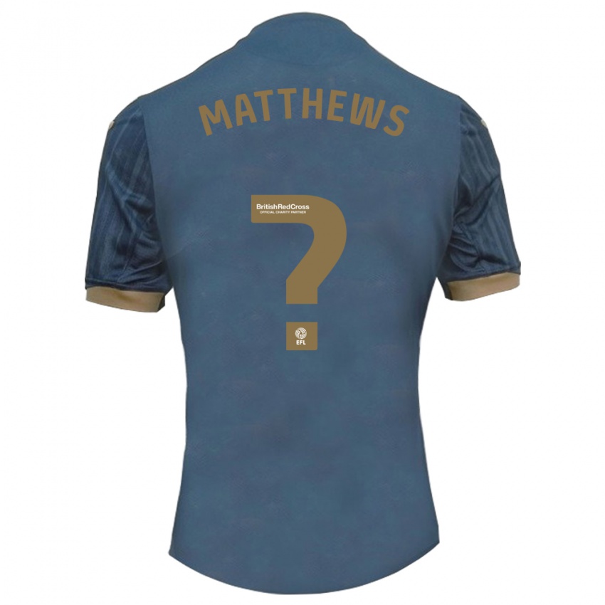 Børn Archie Matthews #0 Mørk Blågrøn Udebane Spillertrøjer 2023/24 Trøje T-Shirt