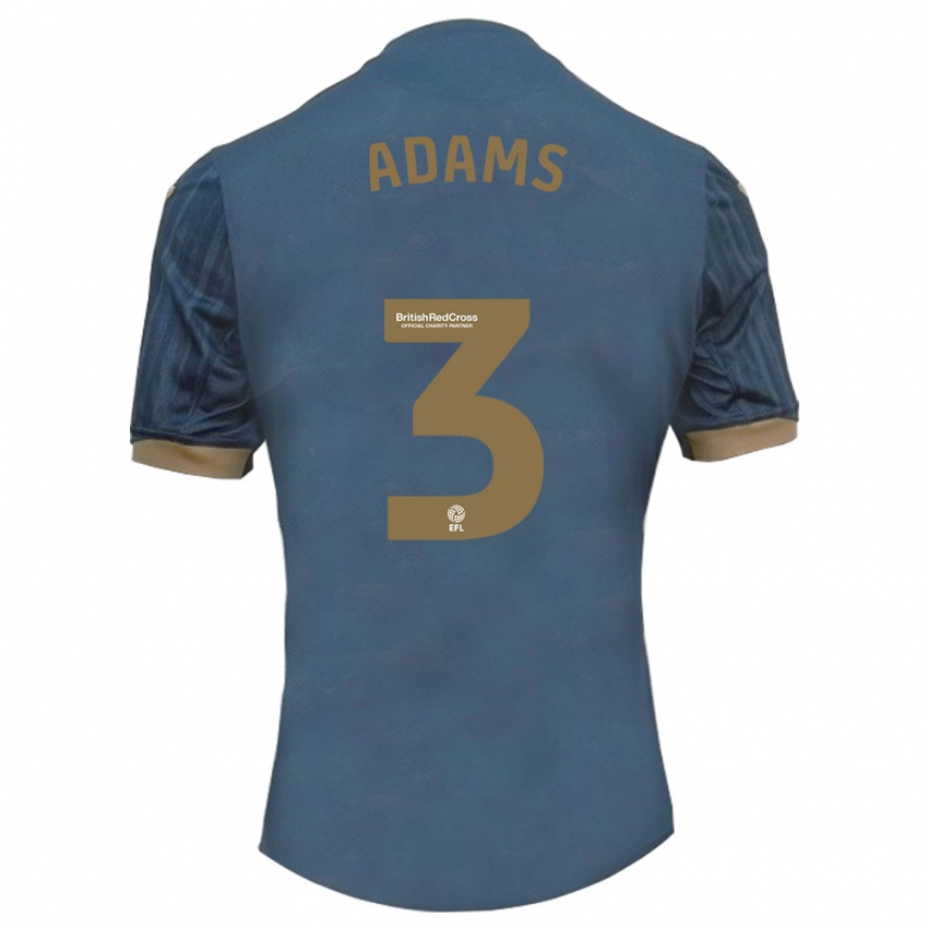 Børn Sarah Adams #3 Mørk Blågrøn Udebane Spillertrøjer 2023/24 Trøje T-Shirt