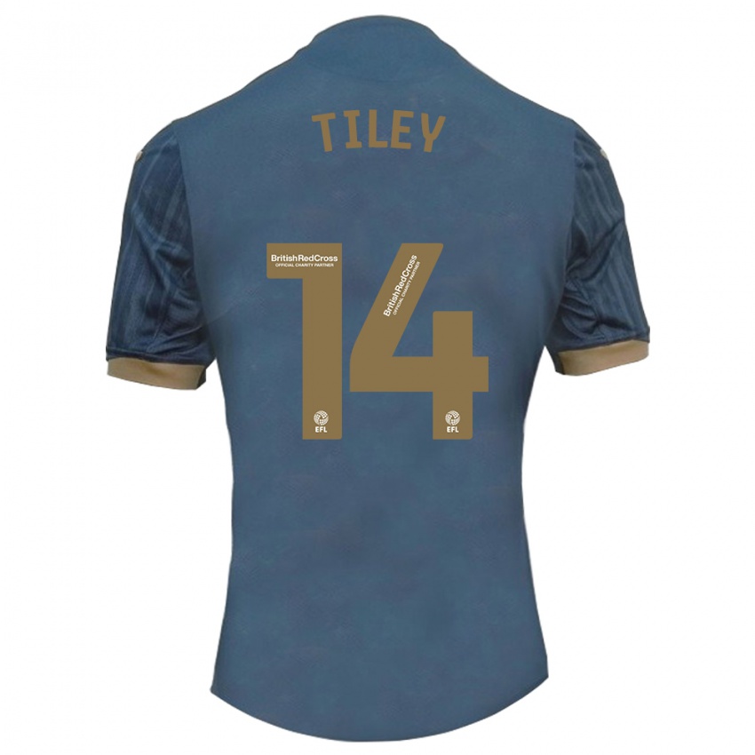 Børn Chloe Tiley #14 Mørk Blågrøn Udebane Spillertrøjer 2023/24 Trøje T-Shirt