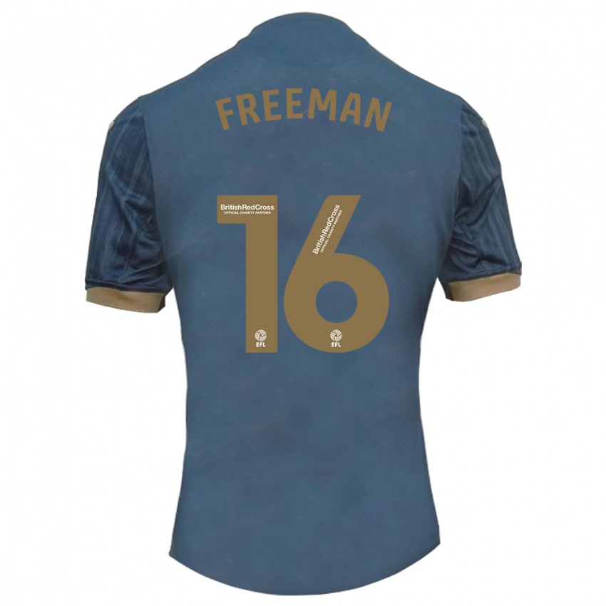 Børn Emily Freeman #16 Mørk Blågrøn Udebane Spillertrøjer 2023/24 Trøje T-Shirt