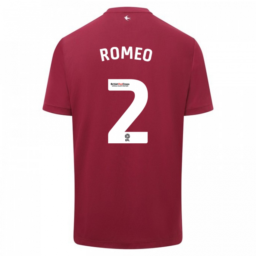 Børn Mahlon Romeo #2 Rød Udebane Spillertrøjer 2023/24 Trøje T-Shirt