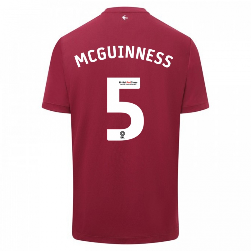Børn Mark Mcguinness #5 Rød Udebane Spillertrøjer 2023/24 Trøje T-Shirt