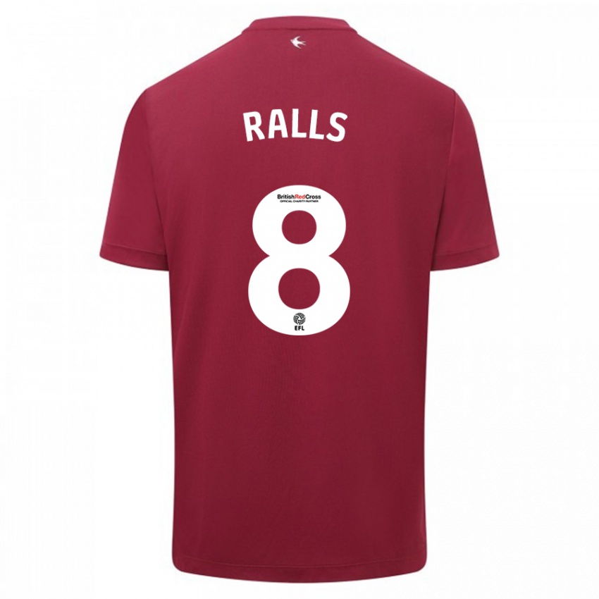 Børn Joe Ralls #8 Rød Udebane Spillertrøjer 2023/24 Trøje T-Shirt