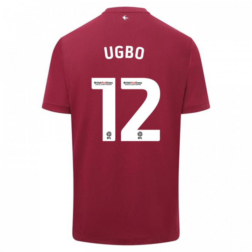 Børn Iké Ugbo #12 Rød Udebane Spillertrøjer 2023/24 Trøje T-Shirt