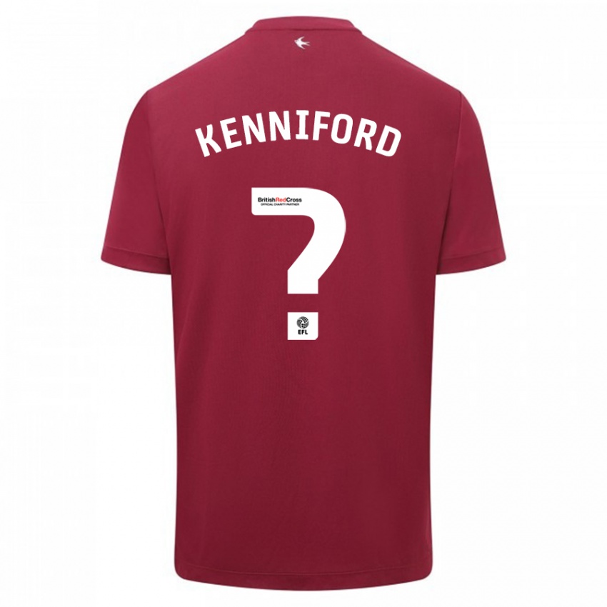 Børn Kyle Kenniford #0 Rød Udebane Spillertrøjer 2023/24 Trøje T-Shirt