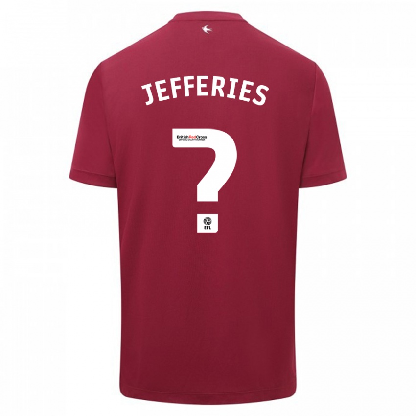 Børn Isaac Jefferies #0 Rød Udebane Spillertrøjer 2023/24 Trøje T-Shirt