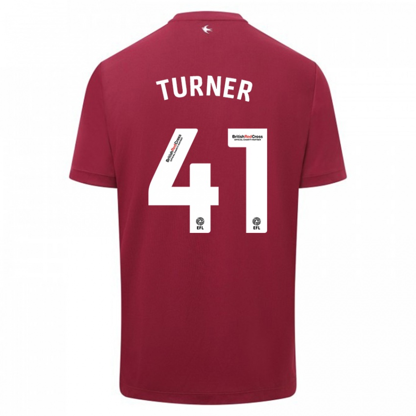 Børn Matthew Turner #41 Rød Udebane Spillertrøjer 2023/24 Trøje T-Shirt