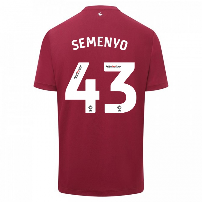 Børn Jai Semenyo #43 Rød Udebane Spillertrøjer 2023/24 Trøje T-Shirt