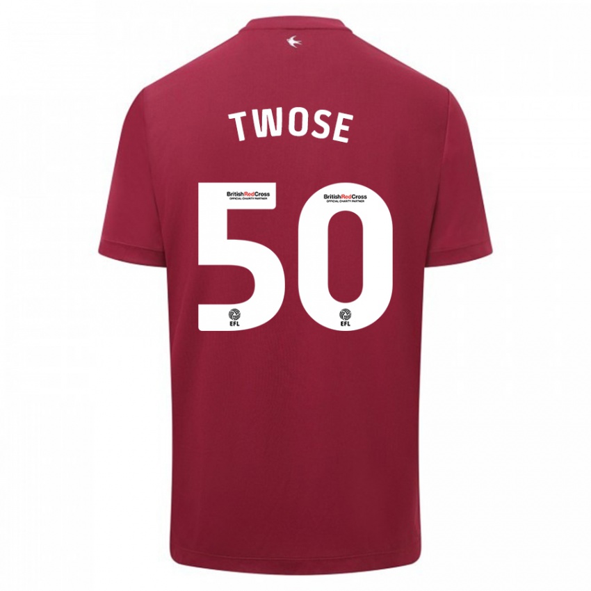 Børn Cody Twose #50 Rød Udebane Spillertrøjer 2023/24 Trøje T-Shirt