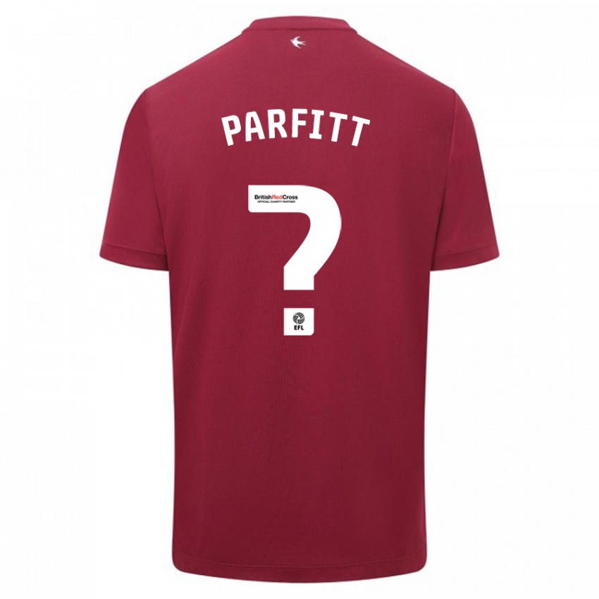 Børn T-Jay Parfitt #0 Rød Udebane Spillertrøjer 2023/24 Trøje T-Shirt