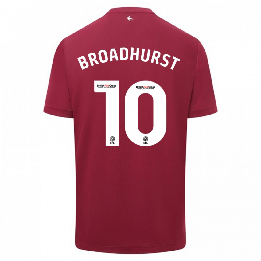 Børn Danielle Broadhurst #10 Rød Udebane Spillertrøjer 2023/24 Trøje T-Shirt