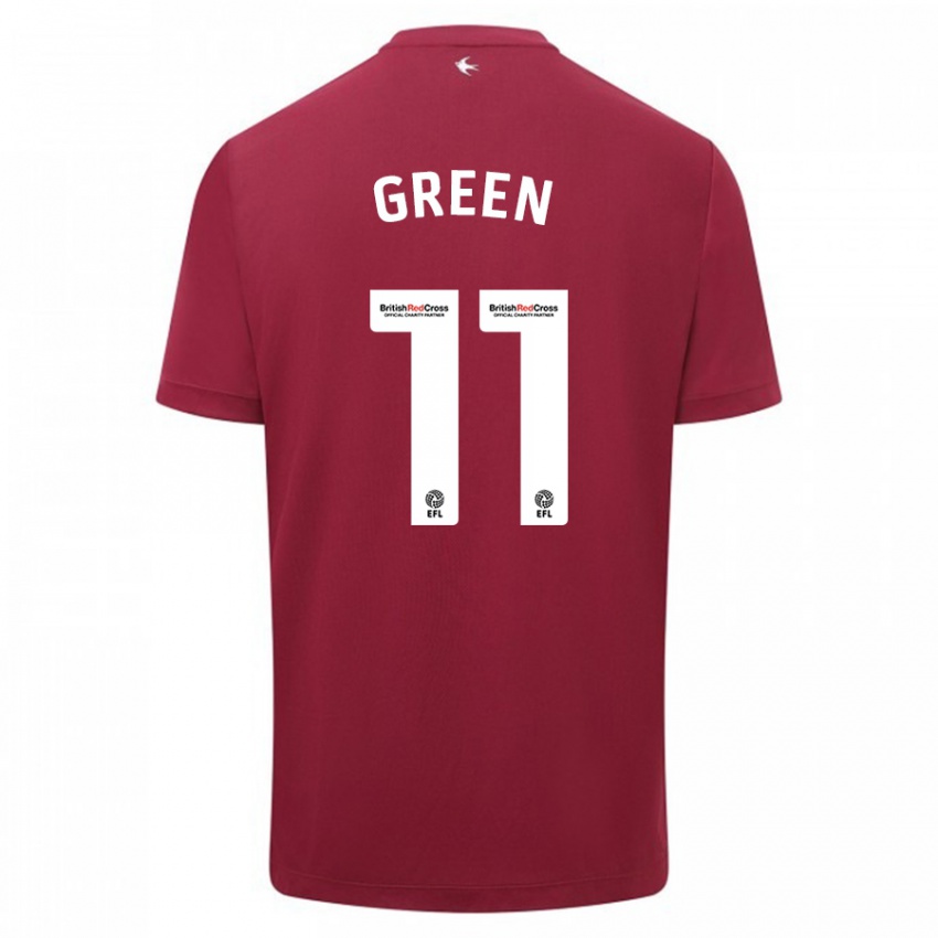 Børn Danielle Green #11 Rød Udebane Spillertrøjer 2023/24 Trøje T-Shirt