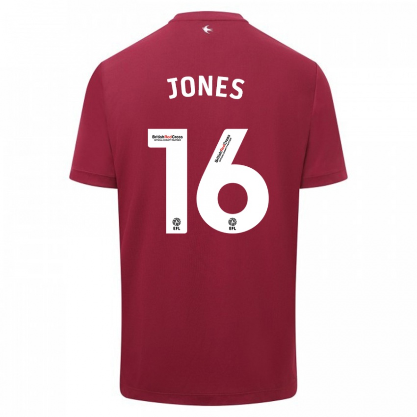 Børn Ellie Jones #16 Rød Udebane Spillertrøjer 2023/24 Trøje T-Shirt