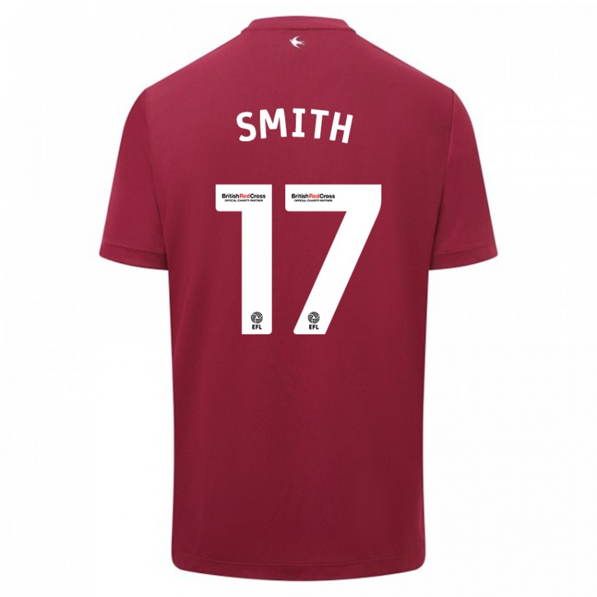 Børn Hollie Smith #17 Rød Udebane Spillertrøjer 2023/24 Trøje T-Shirt