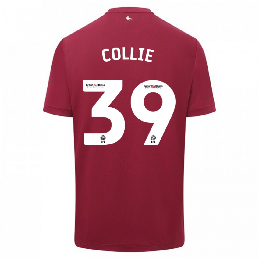 Børn Eliza Collie #39 Rød Udebane Spillertrøjer 2023/24 Trøje T-Shirt