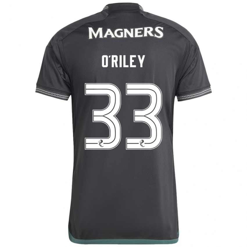 Børn Matt O'riley #33 Sort Udebane Spillertrøjer 2023/24 Trøje T-Shirt