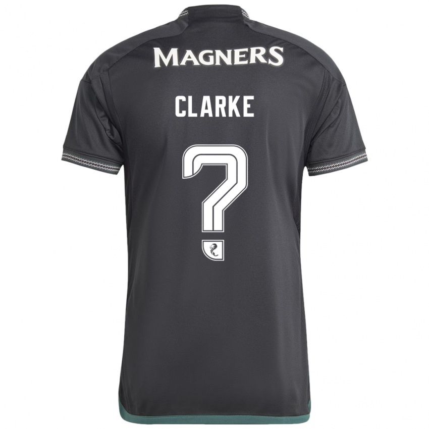 Børn Josh Clarke #0 Sort Udebane Spillertrøjer 2023/24 Trøje T-Shirt