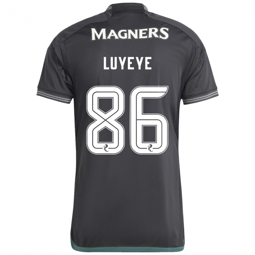 Børn Benny-Jackson Luyeye #86 Sort Udebane Spillertrøjer 2023/24 Trøje T-Shirt