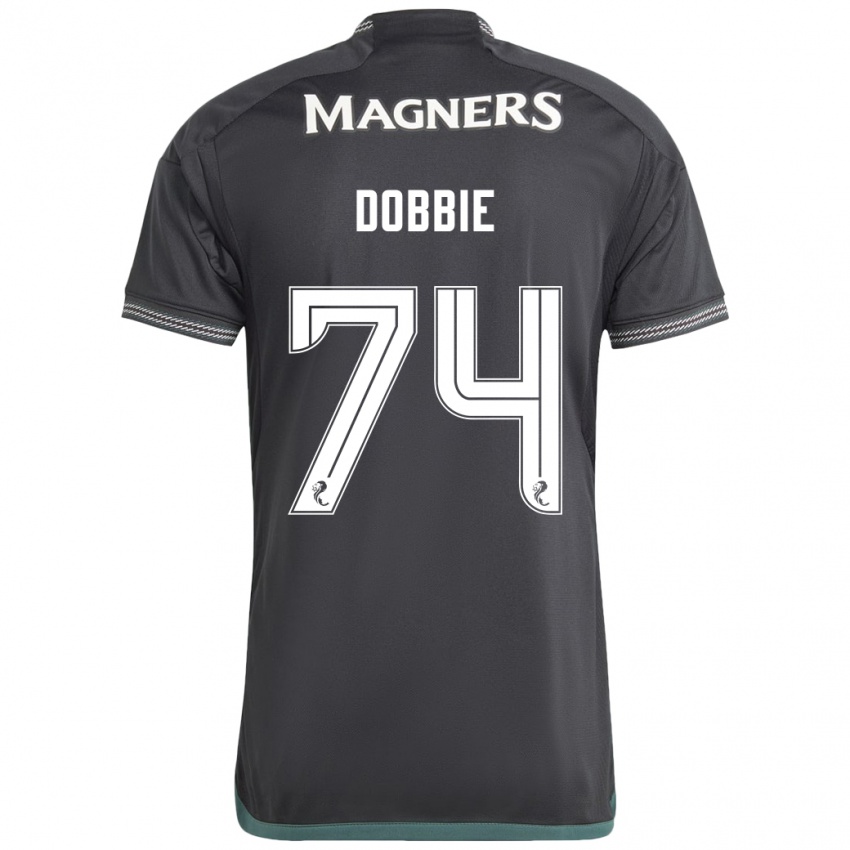 Børn Lewis Dobbie #74 Sort Udebane Spillertrøjer 2023/24 Trøje T-Shirt