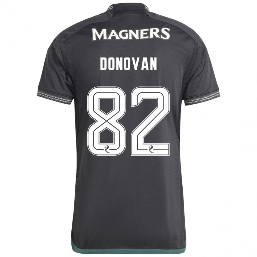 Børn Colby Donovan #82 Sort Udebane Spillertrøjer 2023/24 Trøje T-Shirt