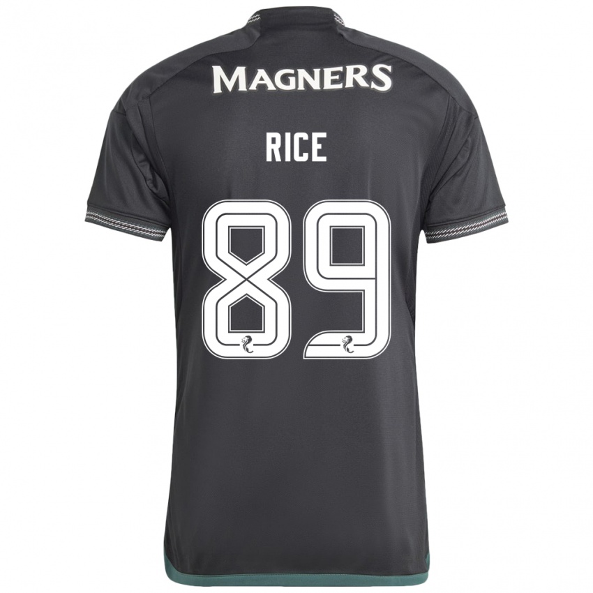 Børn Aidan Rice #89 Sort Udebane Spillertrøjer 2023/24 Trøje T-Shirt