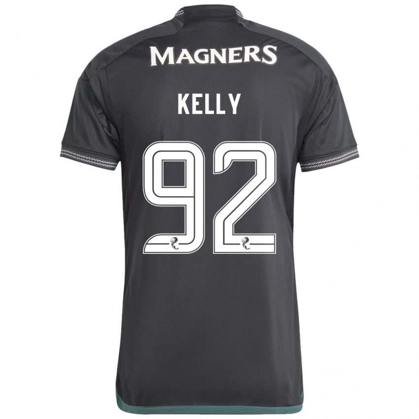 Børn Daniel Kelly #92 Sort Udebane Spillertrøjer 2023/24 Trøje T-Shirt