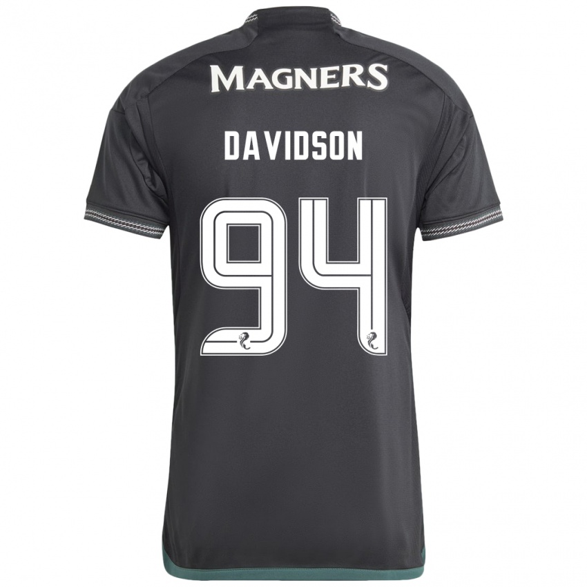 Børn Alasdair Davidson #94 Sort Udebane Spillertrøjer 2023/24 Trøje T-Shirt