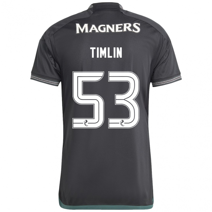 Børn Sophie Timlin #53 Sort Udebane Spillertrøjer 2023/24 Trøje T-Shirt