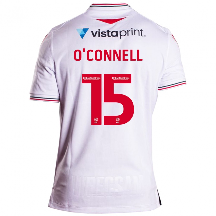 Børn Eoghan O'connell #15 Hvid Udebane Spillertrøjer 2023/24 Trøje T-Shirt